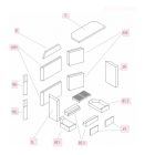 HAAS + SOHN ESPRIT vermikulit hátsó tégla (HS) - utángyártott