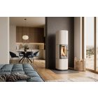 LEDA SANNA kandallókályha - fehér zománc