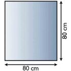 Átlátszó üveg alátétlap 80 x 80 cm