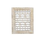 Kandallórács 23 x 28 cm kovácsoltvas fehér arany antikolt zsalus fém szellőzőrács