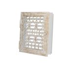 Kandallórács 23 x 28 cm kovácsoltvas fehér arany antikolt zsalus fém szellőzőrács