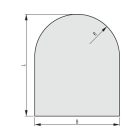 Átlátszó üveg alátétlap 100 x 100 cm r 500 kerekített