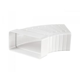 Műanyag vízszintes könyök 45° / 60 x 204 mm