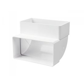 Műanyag függőleges könyök 90° / 60 x 204 mm