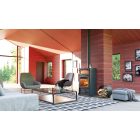 AUSTROFLAMM PALLAS BACK kandallókályha beépített sütővel és főzőlappal