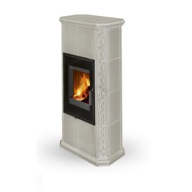   ROMOTOP GREMIO 4G csempe kandallókályha  - gyöngyházfehér