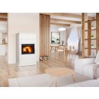 ROMOTOP BARACCA 10 csempe kandallókályha  - matt fehér