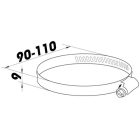 Rozsdamentes acél csőbilincs Ø 100 mm - Ø 150 mm