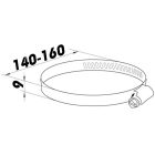 Rozsdamentes acél csőbilincs Ø 100 mm - Ø 150 mm