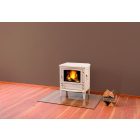 LEDA ARUBA kandallókályha - fehér zománc