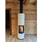 LEDA COLONA kandallókályha - fehér zománc