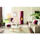 LEDA COLONA kandallókályha - sötétvörös zománc