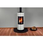 LEDA COLONA lite kandallókályha 2 gyűrűvel - fehér zománc