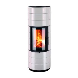   LEDA COLONA lite kandallókályha 3 gyűrűvel - fehér zománc