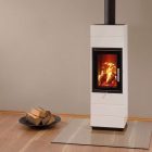 LEDA CORNA kandallókályha - fehér zománc