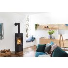 LEDA CORNA ES R kandallókályha - fekete