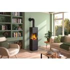 LEDA CORNA ES L kandallókályha - fekete