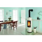 LEDA PEPPA kandallókályha - fehér zománc