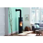 LEDA PEPPA kandallókályha - sötétzöld zománc