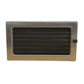   Kandallórács 17 x 30 cm inox zsalus szellőzőrács fém - értékcsökkent (karcos, horzsolt)