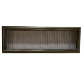   Kandallórács 17 x 50 cm retro szellőzőrács fém - értékcsökkent (karcos)