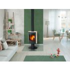 ROMOTOP EVORA T 10 csempe kandallókályha - acélszürke