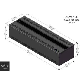 AFIRE ADVANCE 100 CM VÍZPÁRA KANDALLÓBETÉT