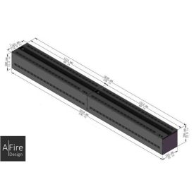 AFIRE PRESTIGE VÍZPÁRA KANDALLÓBETÉT 200 CM+