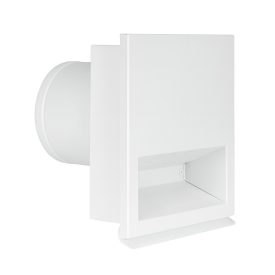   Ø 125 mm-es fehér külső levegő esővédő sapka rovarvédő fém hálóval