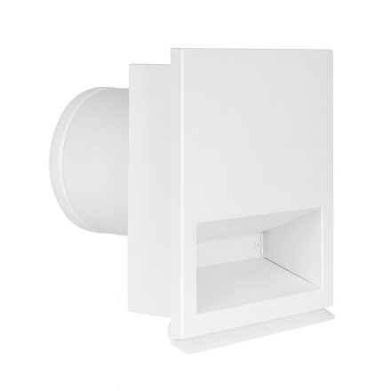 Ø 125 mm-es fehér külső levegő esővédő sapka rovarvédő fém hálóval