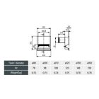 Ø 125 mm-es fehér külső levegő esővédő sapka rovarvédő fém hálóval