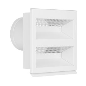   Ø 125 mm-es fehér külső levegő esővédő sapka rovarvédő fém hálóval