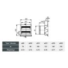 Ø 125 mm-es fehér külső levegő esővédő sapka rovarvédő fém hálóval