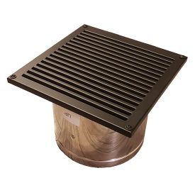   Ø 160 mm-es fekete külső levegő esővédő sapka rovarvédő fém hálóval