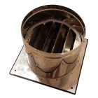 Ø 160 mm-es fekete külső levegő esővédő sapka rovarvédő fém hálóval