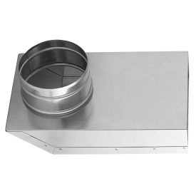   Fém laposcsatorna függőleges átalakító 200x90 mm / Ø 100