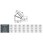 Füstcső 45° forgatható Ø150 mm