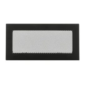 Fekete fedőrács 200x90 mm-es fém csatornához, beltéri