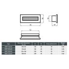 Fekete fedőrács 200x90 mm-es fém csatornához, beltéri