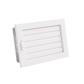   200 x 145 mm állítható zsalus fehér kandalló szellőzőrács