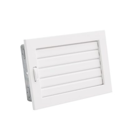 200 x 145 mm állítható zsalus fehér kandalló szellőzőrács