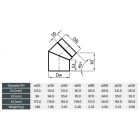 Füstcső könyök cső 45 ° Ø 130 mm