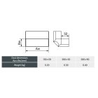 Fém laposcsatorna függőleges 90° könyök 200 x 90 mm