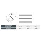 Fém függőleges állítható könyök 45°- 90° -ig 200x90 mm