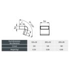 Fém függőleges állítható könyök 0°- 110° -ig 200x90 mm