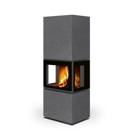 ROMOTOP LERA C G H 62 Thermaline beton kandallókályha - sötétszürke