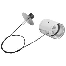   Külső levegő csappantyú szilikonvédelemmel fekete tekerőgomb Ø 125 mm