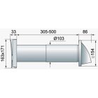 Légbeeresztő PS 102 szellőzőráccsal és ereszelemmel - falba építhető