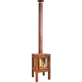 RB 73 QUARUBA XL KÜLTÉRI KANDALLÓ - Corten acél