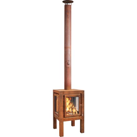 RB 73 QUARUBA XL KÜLTÉRI KANDALLÓ - Corten acél